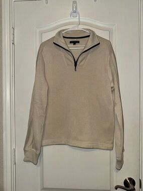 Banana Republic Cream Half-Zip Fleece Pullover